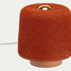 Lampe Chambre Enfant|Commode Enfant*alinea Lampe à poser en hêtre H16cm - cuivre tanné Rouge