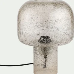 Lampe À Poser*alinea Lampe à poser en verre bullé D24cm - Transparent