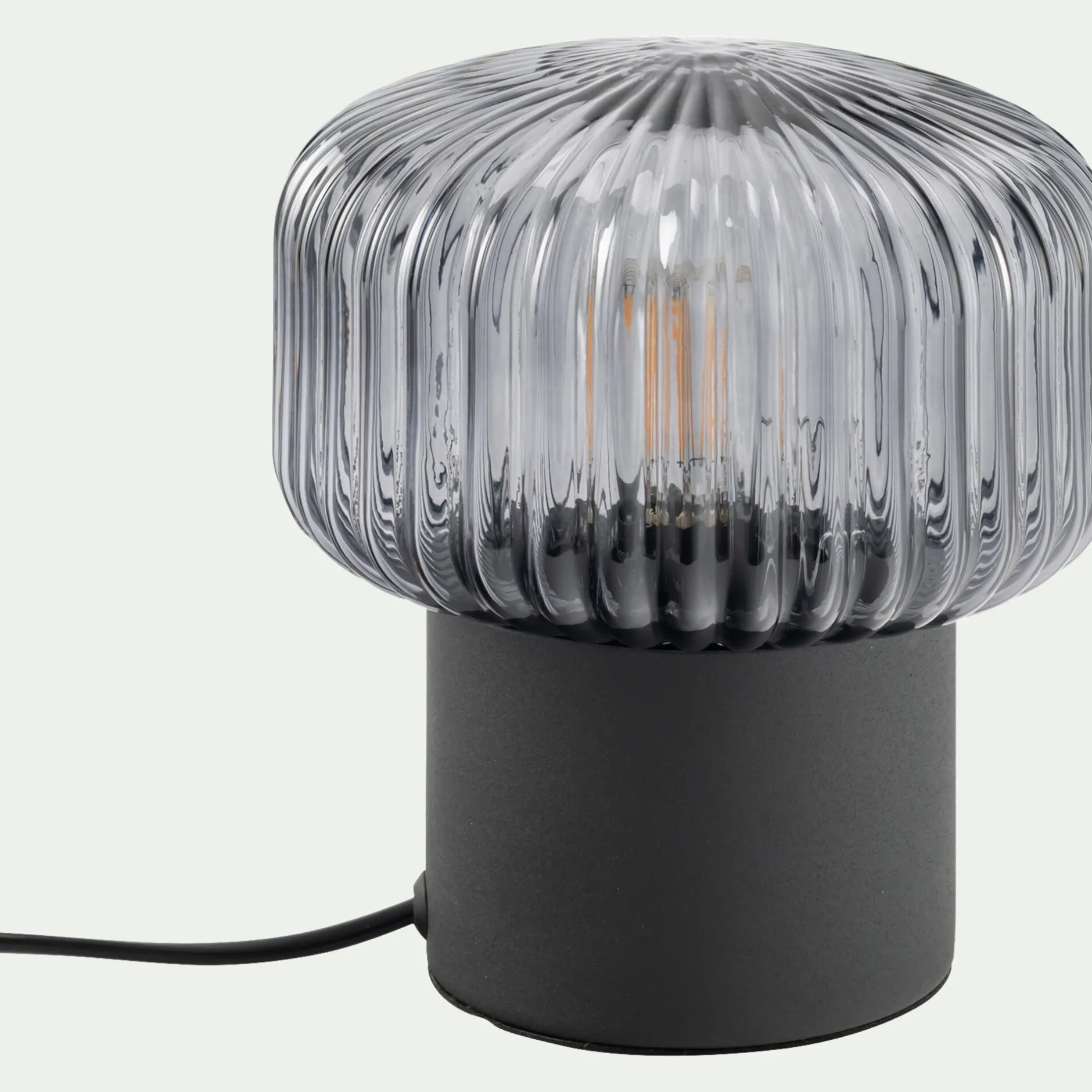 Lampe À Poser*alinea Lampe à poser en verre D16cm - Noir