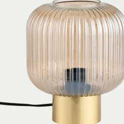 Lampe À Poser*alinea Lampe à poser en verre D20cm - ambré Marron