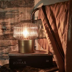 Lampe À Poser*alinea Lampe à poser en verre D16cm - Doré