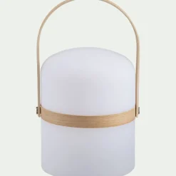 Luminaire Exterieur|Lampe Et Lampadaire D'Extérieur*alinea Lampe à poser extérieur nomade H26,50xD14,50cm - Blanc