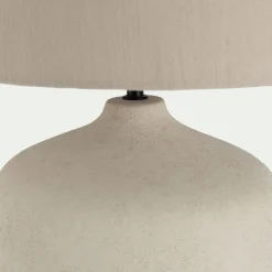 Lampe À Poser*alinea Lampe à poser électrifiée en céramique et coton D38cm - Beige