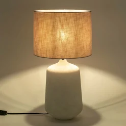 Lampe À Poser*alinea Lampe à poser électrifiée en céramique et coton D38cm - Beige