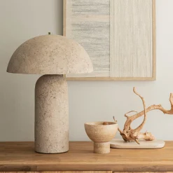 Lampe De Chevet|Lampe À Poser*alinea Lampe à poser électrifiée en céramique et papier mâché H31cm - Beige