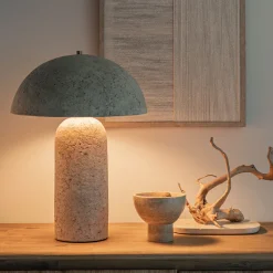 Lampe De Chevet|Lampe À Poser*alinea Lampe à poser électrifiée en céramique et papier mâché H31cm - Beige