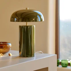 Lampe À Poser*alinea Lampe à poser électrifiée en porcelaine D23,2cm - Vert