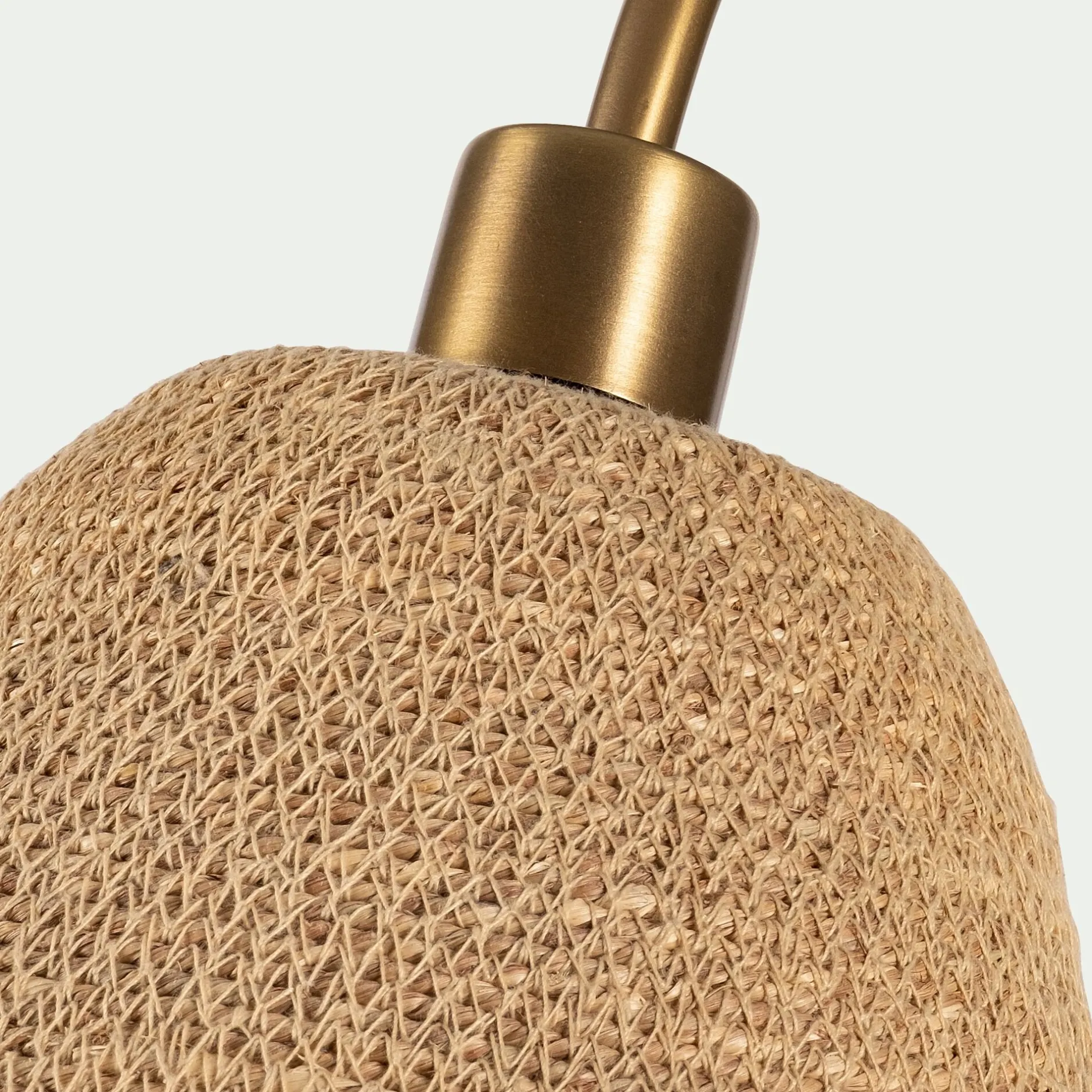 Lampe À Poser*alinea Lampe à poser électrifiée en métal et jonc de mer H68cm - Doré