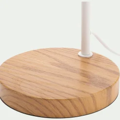 Matelas Enfant*alinea Lampe à poser électrifiée en bois et métal D41,5cm - Blanc