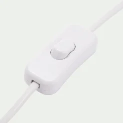 Matelas Enfant*alinea Lampe à poser électrifiée en bois et métal D41,5cm - Blanc