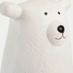 Lampe Chambre Enfant|Commode Enfant*alinea Lampe à poser électrifiée forme ours en porcelaine H16,2cm - Blanc