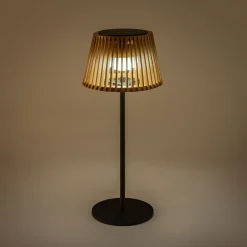 Luminaire Exterieur|Lampes Solaires & Nomades*alinea Lampe à poser solaire en bambou H36cm - Naturel