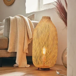 Lampe À Poser*alinea Lampe de sol électrifiée en bambou D30cm - Naturel