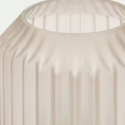 Lampe De Chevet|Lampe De Bureau*alinea Lampe de table en verre et acier H17cm - Blanc