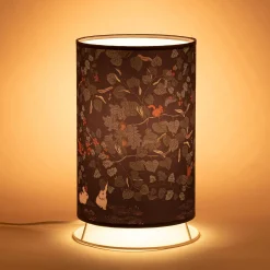 Matelas Enfant|Lampe Chambre Enfant*alinea Lampe en cotonnette motif Bosquet - bleu D18xH30cm