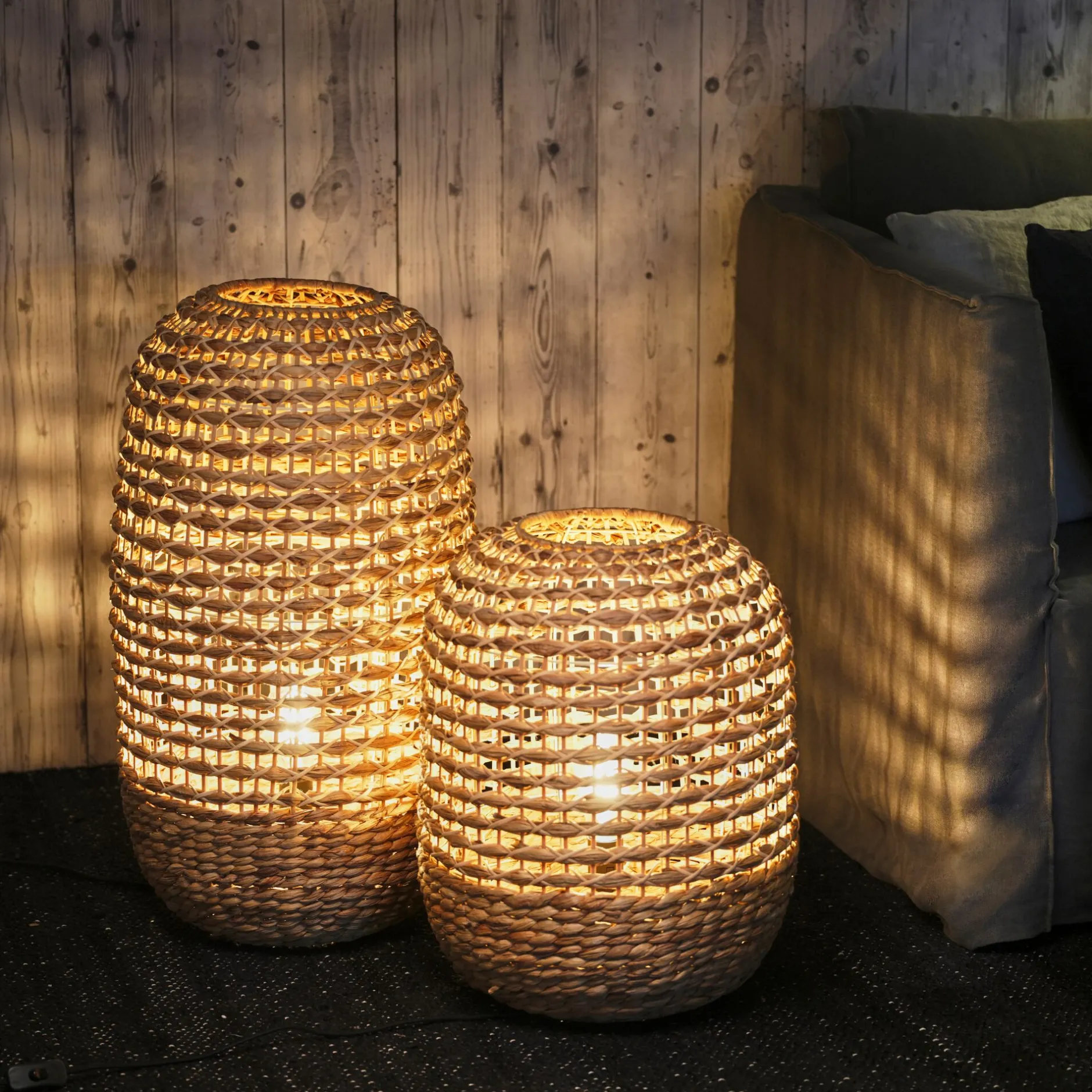 Lampe À Poser*alinea Lampe en rotin H50cm - Naturel