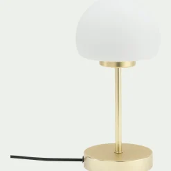 Lampe À Poser*alinea Lampe électrifiée tactile en acier et verre H29cm - Doré
