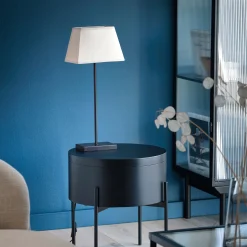 Lampe De Chevet|Lampe À Poser*alinea Lampe métal avec abat-jour H47cm - taupe clair Marron