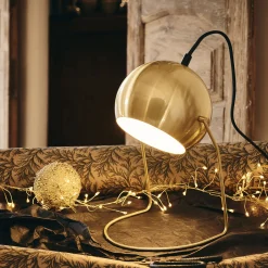 Lampe Chambre Enfant|Commode Enfant*alinea Lampe ronde en métal H26cm Doré