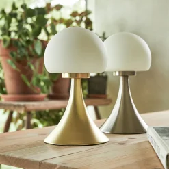 Lampe À Poser*alinea Lampe tactile en métal et verre D14,6xH26cm - Doré