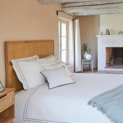 Parure De Lit*alinea Linge de lit brodé en coton lavé - ventoux Blanc