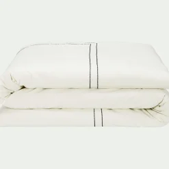 Parure De Lit*alinea Linge de lit brodé en coton lavé - ventoux Blanc