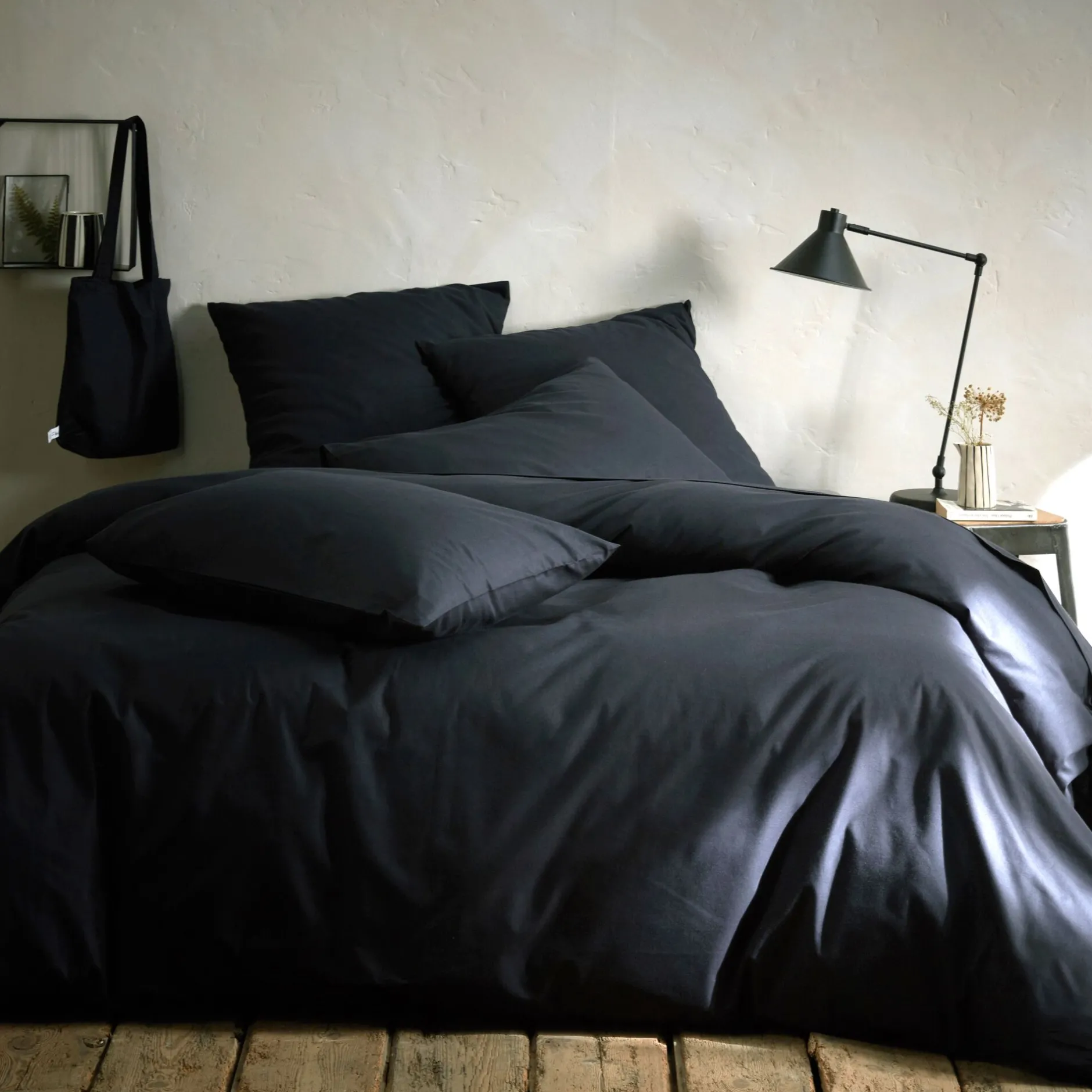 Parure De Lit*alinea Linge de lit uni en coton - calabrun Gris