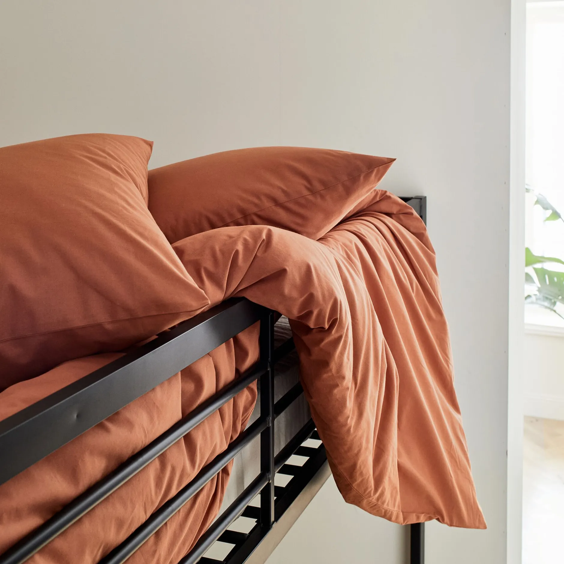 Parure De Lit*alinea Linge de lit uni en coton - brun rustrel Marron