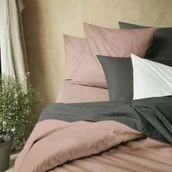 Parure De Lit*alinea Linge de lit uni en coton - rosa Rose