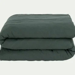 Parure De Lit*alinea Linge de lit uni en lin lavé - cèdre Vert
