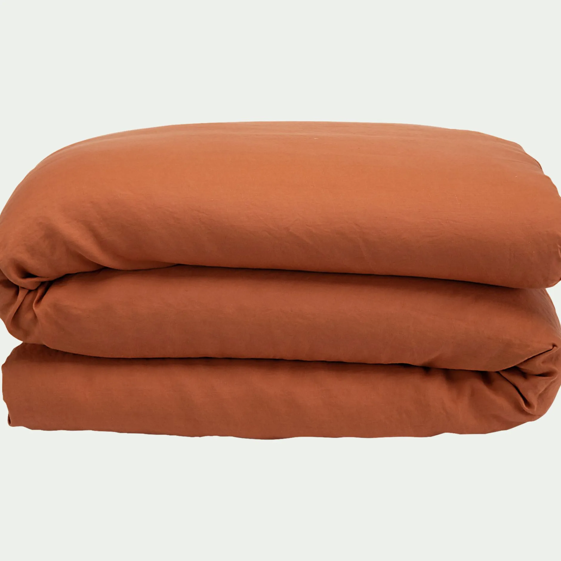 Parure De Lit*alinea Linge de lit uni en lin lavé - brun rustrel Marron