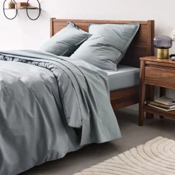 Parure De Lit*alinea Linge de lit uni en percale - calaluna Bleu