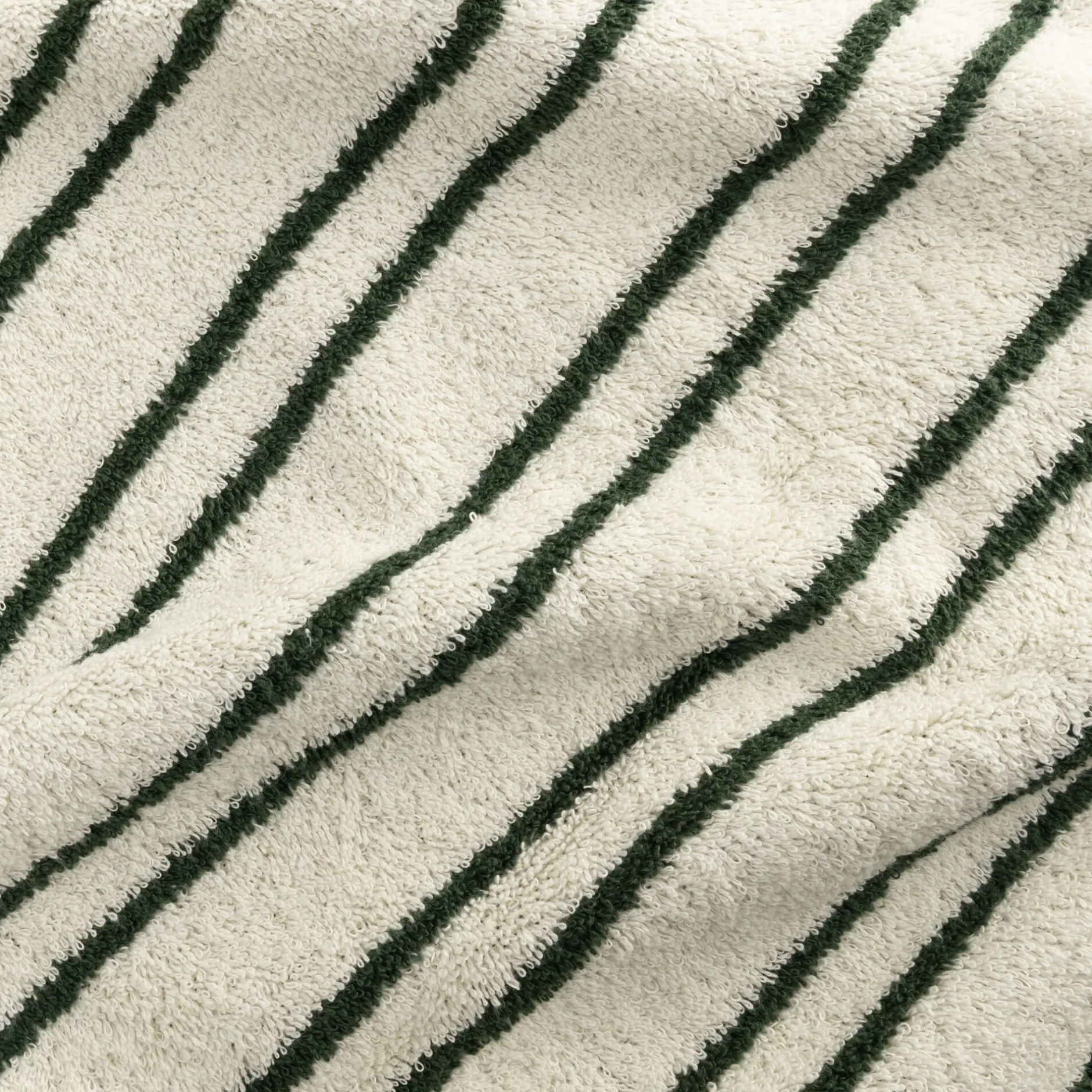 Serviette Invité*alinea Linge de toilette à rayures en coton - Vert