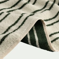 Serviette Invité*alinea Linge de toilette à rayures en coton - Vert