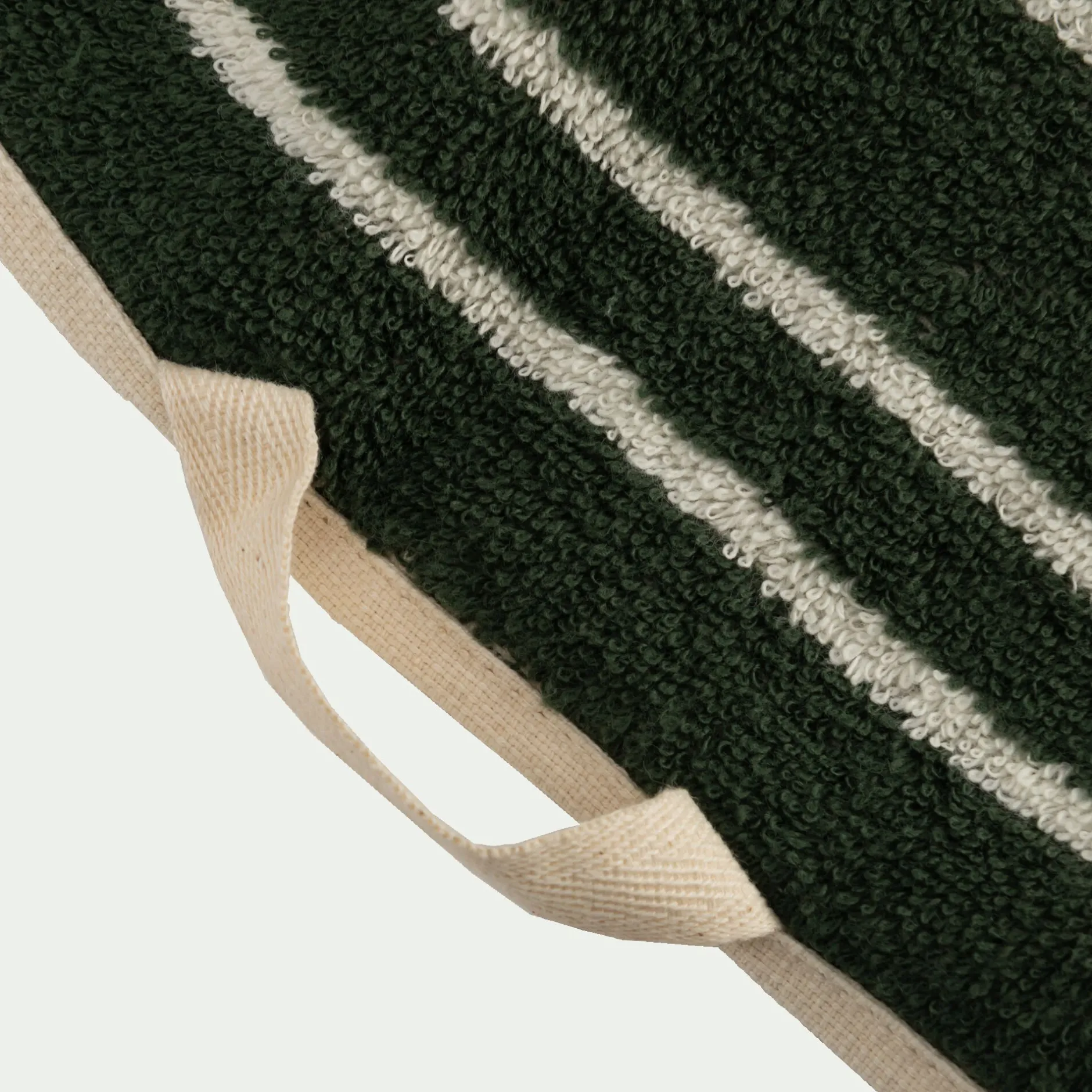 Serviette Invité*alinea Linge de toilette à rayures en coton - Vert