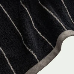 Serviette Invité*alinea Linge de toilette rayé en coton - Noir