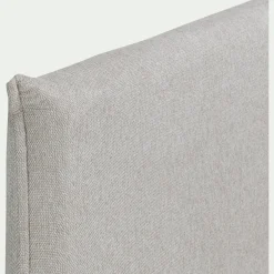 Lit Adulte*alinea Lit 2 places avec tête de lit en tissu 160x200cm - Gris
