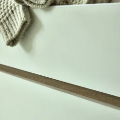 Lit Adulte*alinea Lit 2 places avec tête de lit en bois 160x200cm - Blanc