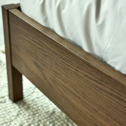 Lit Adulte*alinea Lit 2 places en bois 160x200cm - Bois foncé