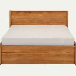 Lit Adulte*alinea Lit 2 places en chêne - 180x200cm Bois clair