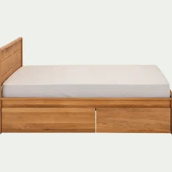 Lit Adulte*alinea Lit 2 places en chêne - 180x200cm Bois clair