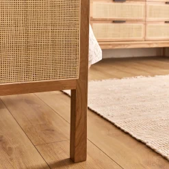 Lit Adulte*alinea Lit 2 places en rotin 140x200cm - Naturel