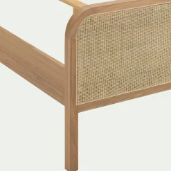 Lit Adulte*alinea Lit 2 places en rotin 140x200cm - Naturel