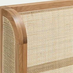 Lit Adulte*alinea Lit 2 places en rotin 140x200cm - Naturel