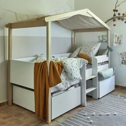 Lit Enfant|Lit Enfant*alinea Lit cabane 1 place en bois 90x200 cm - Blanc