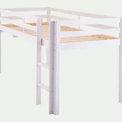 Lit Enfant|Lit Enfant*alinea Lit enfant mi-haut 1 place en pin massif 90x200cm - Blanc