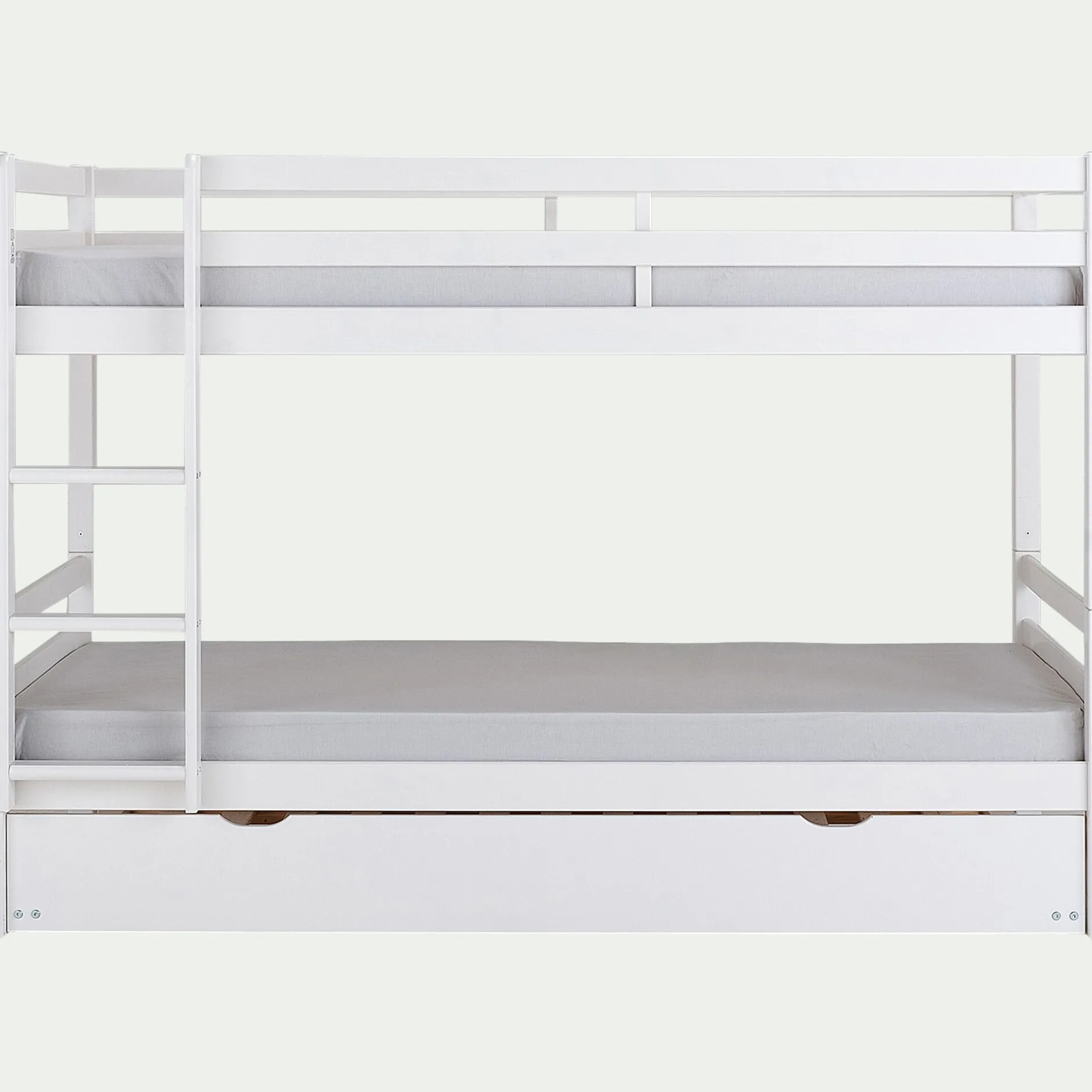 Lit Enfant|Lit Enfant*alinea Lit superposé modulable en pin 90x200cm avec sommier à lattes - Blanc