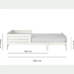 Lit Enfant|Lit Enfant*alinea Lit évolutif 1 place en pin massif 3 positions pour enfant - Blanc