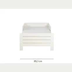 Lit Enfant|Lit Enfant*alinea Lit évolutif 1 place en pin massif 3 positions pour enfant - Blanc