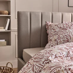 Lit Adulte*alinea Lit-coffre 2 places recouvert de tissu - 140x200cm Beige